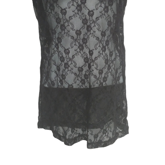 Altitude Sheer Black Lace Tank Top M - Picture 3 of 7